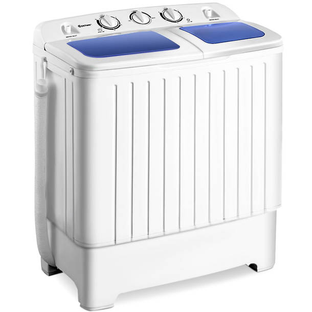 Costway High Efficiency Portable Washer & Dryer Combo in White And Gray